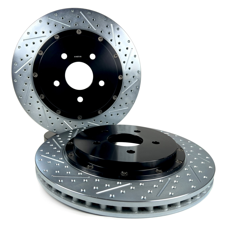 Chevrolet Corvette Stingray Brake Rotor (2) - Rear - Baer Brakes - Eradispeed+ 2-Piece Slot & Drilled - Black Anodized - `14-`19 Chevrolet Corvette Stingray Brake Rotor (2) - Rear - Baer Brakes - Eradispeed+ 2-Piece Slot & Drilled - Black Anodized - `14-`19